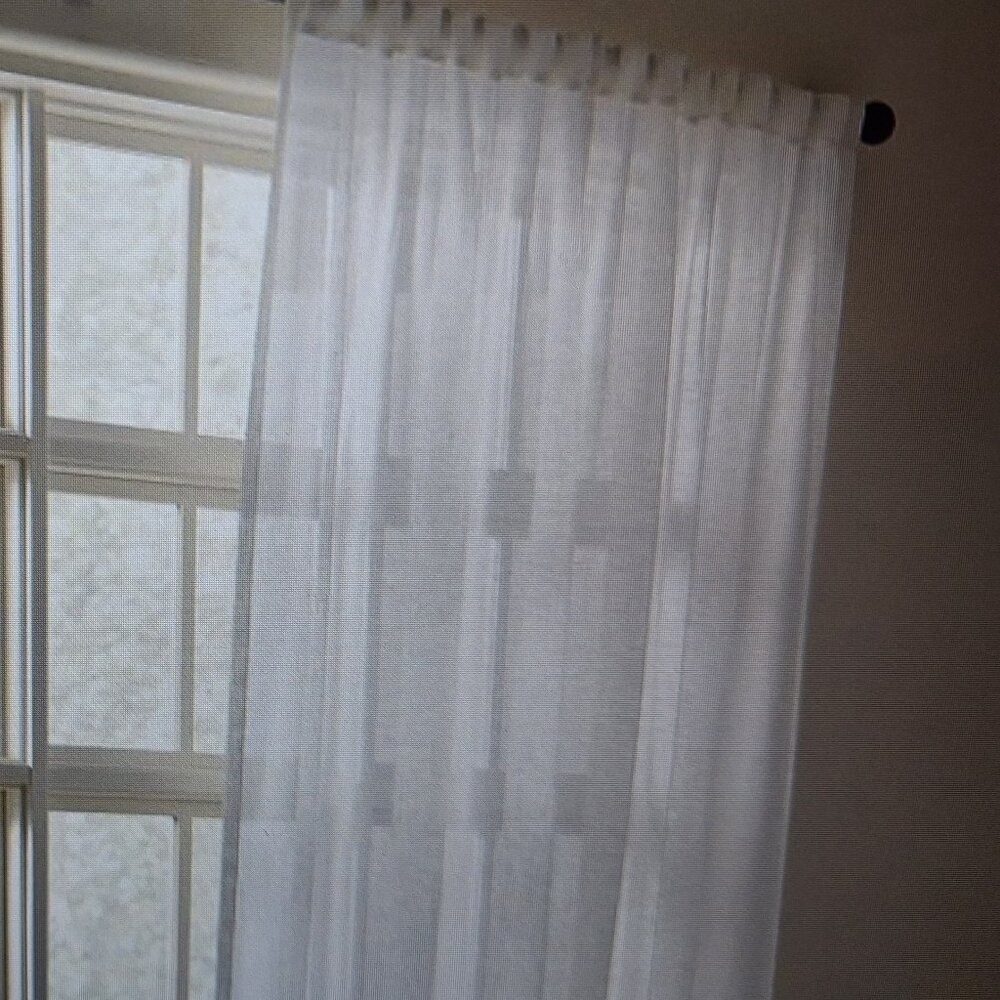 Pottery Barn 100% Sheer Linen Curtains - set of 2